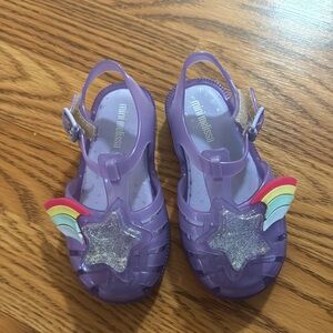 Mini Melissa, rainbow sparkle, jelly, sandals